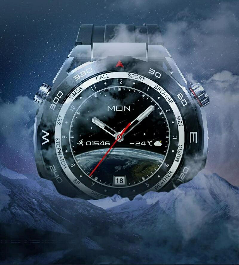 ビジネススマートウォッチ 日本製センサー【2種バンド付き コンパス搭載】 丸型 1.5インチ大画面 iPhone/Android対応 ビジネスBluetooth通話機能 スポーツウォッチ 100種類の運動モードSMS/Twitter/Lineなど通知 スマートウォッチ 初心者おすすめプレゼント父の日ギフト(2.0)