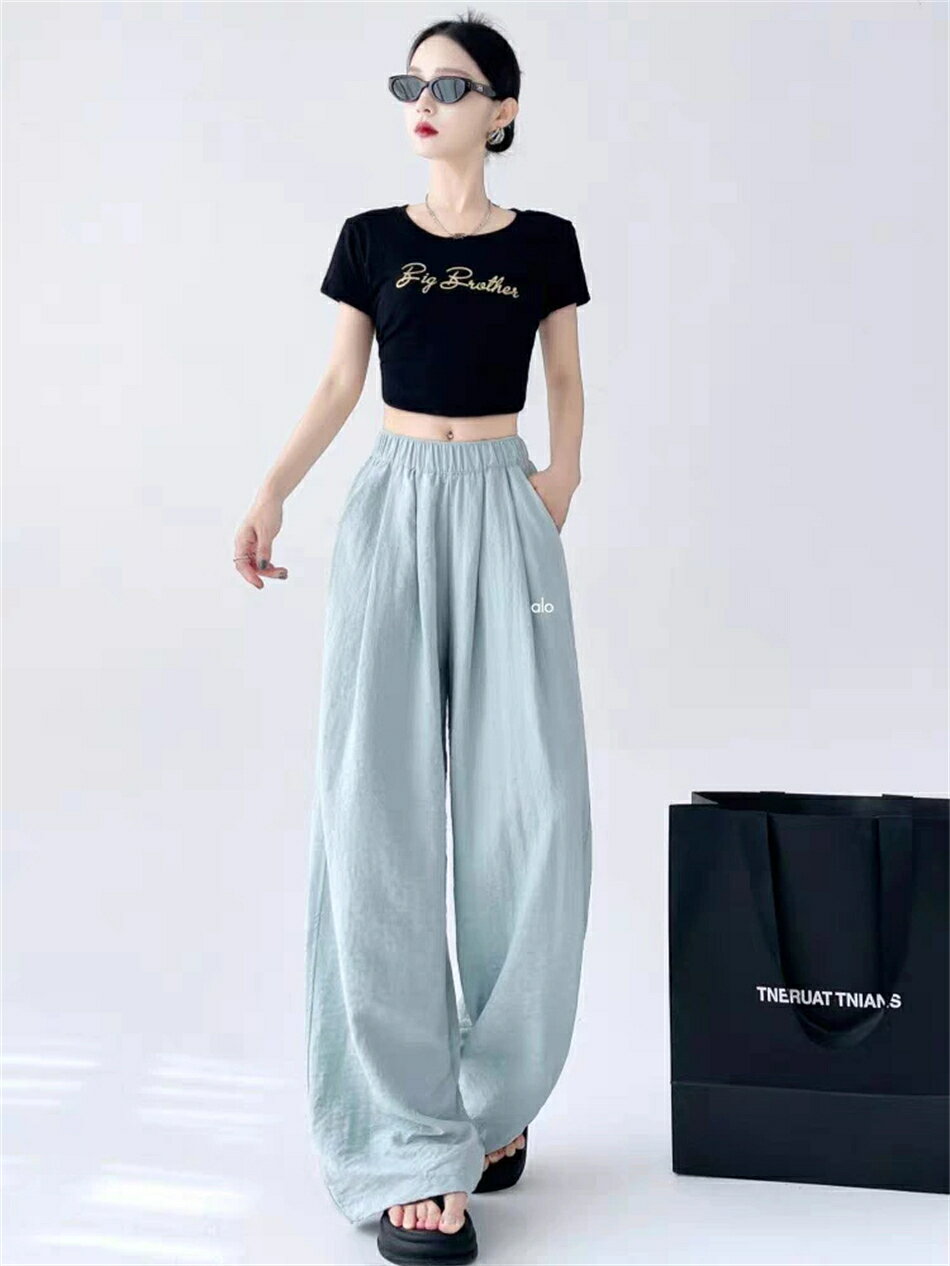 【 SALE50%OFF】【★2026人気商品★】alo Yoga　パンツ レディース 通気性 ボトムス 春 夏 ワイドパンツ イージーパンツ ゆったり レディース ロング 標準 ワイドパンツ 夏 ゆったり おしゃれ ゆったり 大きいサイズ 美脚