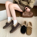 【送料無料】秋冬靴 モカシン ショートブーツ ボアシューズ スノーブーツ レディース ムートンブーツ 裏起毛 スリッポン 裏ボアモカシン