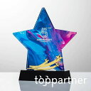 アーストロフィー クリスタルガラスプレート彫刻無料 優勝 トロフィー 記念品 クリスタル カップ クリスタルトロフィー 大きめカット ゴルフ スポーツ 優勝 記...