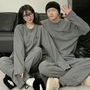 【送料無料】XXL XL L M グレー プレゼント ワッフル シンプル 韓国風 春夏秋 ins 上下セット メンズ バレンタイン イズ