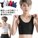 【送料無料】さらし 速乾 レディース 男装 防止 大きな胸を小さく見せる 胸揺れ 3段フック式ナベシャツ ブラジャー 3段フック式ナベシャツ(4)