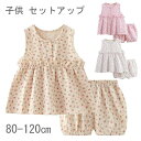 【送料無料】110 100 90 80 動きやすい 柔らかい 可愛い 赤ちゃん 夏物 花柄 通気性抜群 ハーフパンツ tシャツ 新生児 キッズ 赤ちゃん 2点セ...