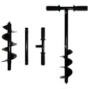 【送料無料】穴掘りドリル 手動式アースドリル 直径10 cm 長さ60cm 穴掘り器 エンジンオーガ用 スパイラルドリルビット ガーデン工具 苗穴掘りツール 家...