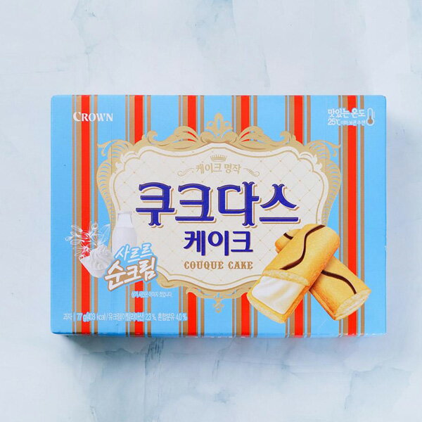 【本日抽選で100%Pバック】[CROWN] ククダスケーキ/ 77g ホワイトチョコ入りクッキー 韓国お菓子 クッキー