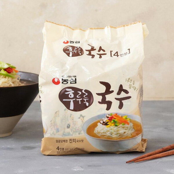 【本日エントリーで100%Pバック】[農心] フルルククス 素麺/ 92g(4食入) 袋ラーメン ノンシム　ンスタントラーメン 韓国らーめん