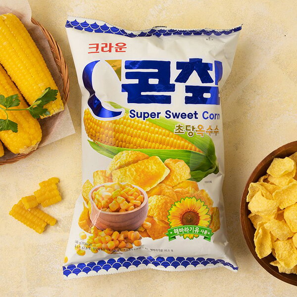 [CROWN] コーンチップ 甘いトウモロコシ/ 70g 超糖とうもろこし味 韓国お菓子のサムネイル