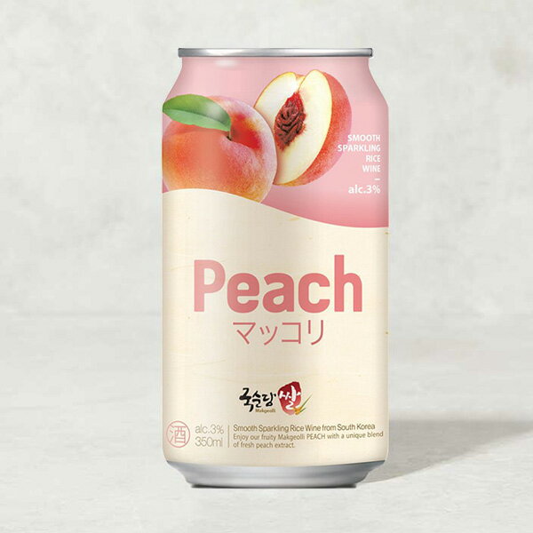 [麹醇堂] ピーチマッコリ もも味 / 350ml(缶) [リキュール]Alc.4％ 桃マッコリ 伝統酒 韓国お酒