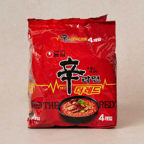 【本日エントリーで100%Pバック】[農心] 辛ラーメン THE RED / 125g(4個入)マルチパック 激辛 辛ラーメン 袋麺 韓国ラーメン