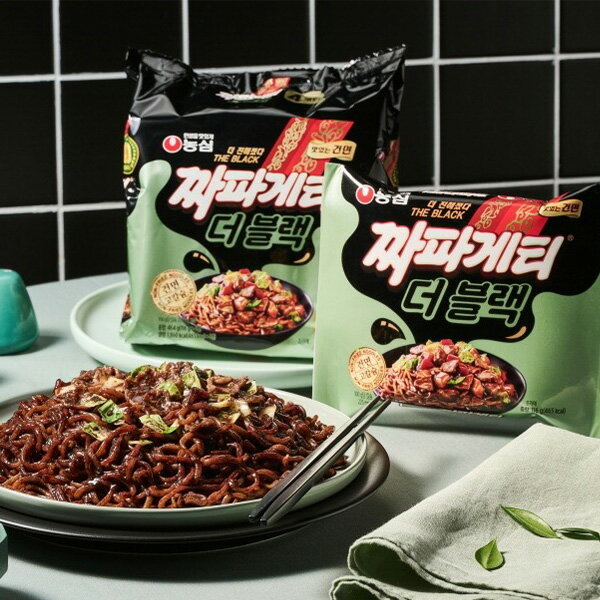 【本日エントリーで100%Pバック】[農心] THE BLACK チャパゲティ箱売り / 116g BOX(32個入) 袋麺 発売40周年記念 ザ ブラック 乾麺 韓国風 ジャージャー麺