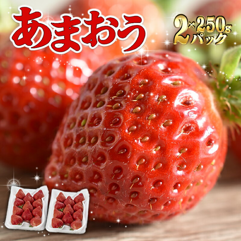 いちご 【福岡県産】 「あまおう」 1箱(250g×2P) 約500g あまおう いちご イチゴ 苺 フレッシュ 絶品 高級 フルーツ 福津市 果物 デザート