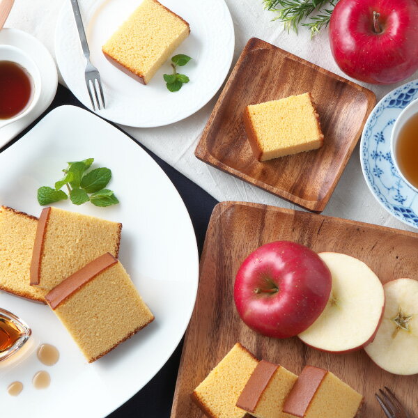 【送料無料】【季節限定】メープルカステラ（個包装×7個）またはりんごカステラ（290g／10切れ）どちらかお選びください和菓子 かすてら ザラメ ギフト プレゼント スイーツ 長崎 お供え お取り寄せ 個包装 一切れ 秋のサムネイル