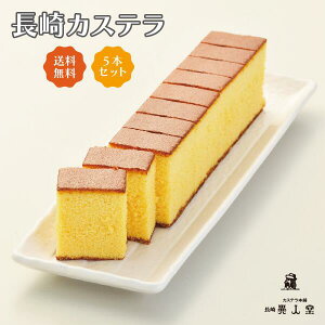 【送料無料】長崎支援セットB　長崎カステラ0.5号（290g／10切れ）×単品5本和菓子 かすてら ザラメ ギフト プレゼント スイーツ お土産 お供え お取り寄せ 母の日 父の日 敬老の日 お中元 残暑見舞い