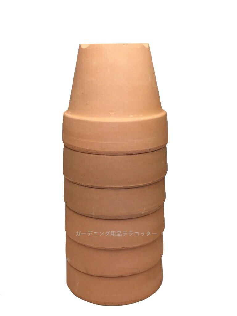 送料込み（一部除く）深素焼鉢 3.5号 6鉢セット陶器鉢 素焼き テラコッタ 日本製 送料無料 多肉植物 植替え 植え替え さし芽