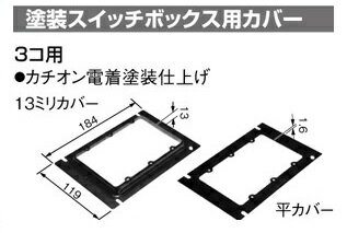 Rakuten - panasonic(パナソニック） 〓 塗装スイッチボックス用カバー　3コ用　種類：13ミリカバー　H：13.0mm 〓 DS49131B