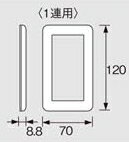 Panasonic(パナソニック電工）　スイッチプレート〓WTC7101W