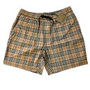 \ 最大1万円OFFクーポン配布中 / 新品 バーバリー 水着 BURBERRY 海水パンツ スイムパンツ トランクス型 チェック キャメル ブラウン メンズ ...