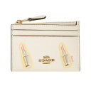\ 最大1万円OFFクーポン配布中 / 新品 コーチ キーコインケース C2921-IMCAH COACH キーケース コインケース 小銭入れ ミニ スキニー ID ケース ウィズ リップスティック プリント チョーク マルチ アウトレット