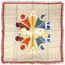新品 コーチ スカーフ F76438-LKH COACH コーチ ラディアル レインボー シルク スクエア スカーフ シルク100% 88x88 ライトカーキ アウトレット