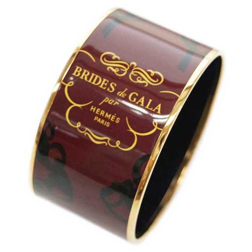 新品 エルメス ブレスレット H152793F67 HERMES ソルド バングル BRIDES DE GALA TATTOO XL ボルドー/ブラック ゴール...