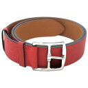 新品 エルメス ベルト H047019CKQ5 HERMES ソルド メンズ エトリヴィエール 40 トリヨン・クレマンス ルージュ・カザック シルバー金具 サ...