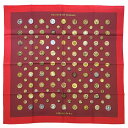 新品 エルメス スカーフ ソルド カレ90 ツイル シルク100% カレ 90CMS BOUTONS DE VENERIE ルージュ ボルドー 赤 241002