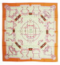 新品 エルメス スカーフ HERMES ソルド カレ90 ツイル シルク100% カレ 90CMS MORS ET GOURMETTES REMIX オークル/...