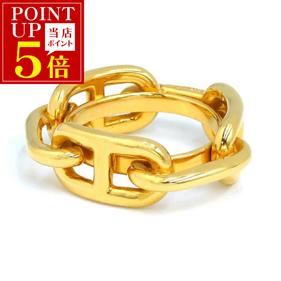 \ポイント6倍★最大1000円OFFクーポン配布中/ 中古 美品 エルメス スカーフリング HERMES シェーヌダンクル カレリング スカーフ留め ゴールド レディース OJ10325