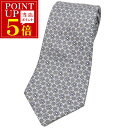 【P5倍以上★最大1500円OFFクーポン】中古 極美品 エルメス ブランド ネクタイ HERMES シルク 100% ワイドタイ グレー 灰色 メンズ 514...