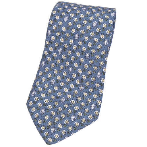 中古 美品 エルメス ブランド ネクタイ HERMES シルク ワイドタイ プリント フラワー ネイビーxイエロー メンズ 5074PA OJ10575 中古 美品 エルメス ブランド ネクタイ HERMES シルク ワイドタイ プリント フラワー ネイビーxイエロー メンズ 5074PA OJ10575