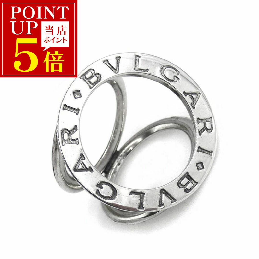 \ポイント6倍/ 中古 美品 ブルガリ スカーフリング BVLGARI スカーフ留め ブルガリ・ブルガリ Ag925 スターリングシルバー レディース POJ3008