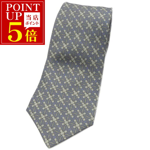 \ 期間限定ポイント6倍 / 中古 エルメス ブランド ネクタイ HERMES シルク レギュラータイ プリント グレー系 メンズ 7319KA POJ3020 \ 期間限定ポイント6倍 / 中古 エルメス ブランド ネクタイ HERMES シルク レギュラータイ プリント グレー系 メンズ 7319KA POJ3020
