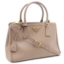 中古 プラダ バッグ PRADA サフィアーノラクス ガリレア 2WAY ハンドバッグ ショルダーバッグ ピンク ベージュ BN1801 06231