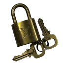 中古 ルイ ヴィトン パドロック 南京錠 カデナ 鍵×2 カギ 306 ゴールド LOUIS VUITTON LV アクセサリー