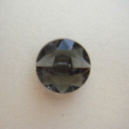 【1個】ダイヤカットボタン　002　黒（クリアブラック）　11．5ミリ　1個