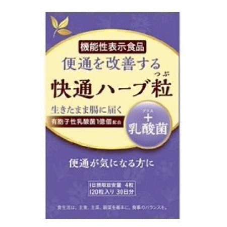 《おまけ80粒付》快通ハーブ粒＋乳酸菌　120粒×6箱セット　【送料無料】