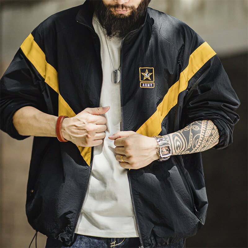 Rakuten - ARMY IPTU JACKET ヴィンテージ レトロ　アメカジ 切り替え メンズジャケット S～3XL 秋冬 ブラック