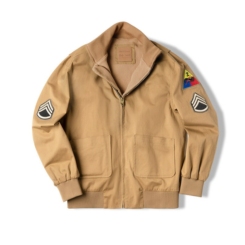 ヴィンテージ仕様TANKER JACKET 暖かい 裏起毛 レトロ メンズジャケット コート アメカジ 新品未使用 S～（3枚目）