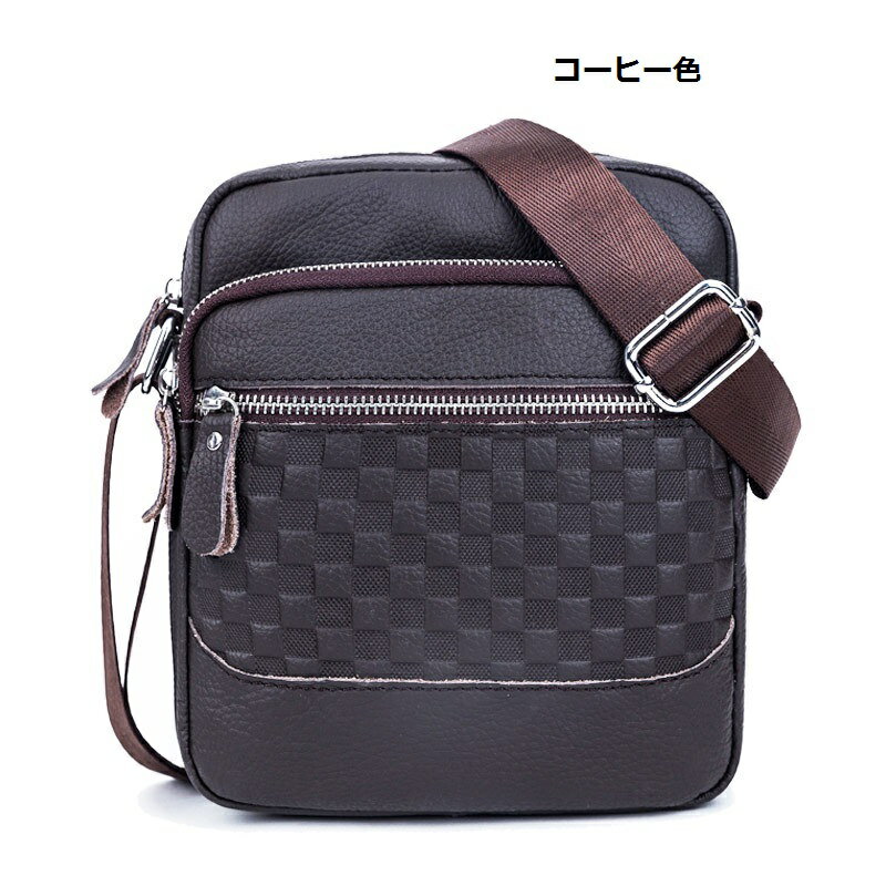 Rakuten - メンズ牛革鞄 ショルダーバッグ メンズ バッグ 牛革 本革 リアル革　カジュアル　斜めがけ 通勤 仕事