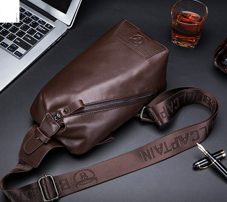 メンズ牛革鞄 ショルダーバッグ ボディバッグ　格好良い　アウトドア　メンズ バッグ 牛革 本革 リアル革　通勤 仕事(4)