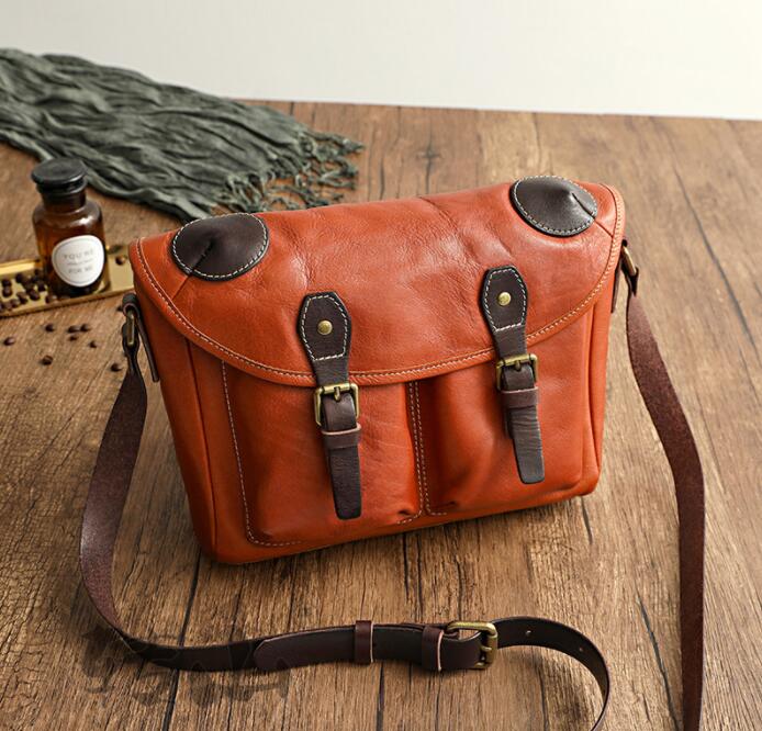 Rakuten - レザー 本革 手作り ヌメ革 ハンドメイド メンズバッグ ショルダーバッグ 　斜め掛けバッグ