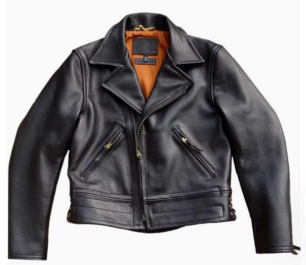 秋冬 新品 1.4mm 牛革 レトロ 本革 上品 メンズライダースジャケット バイクジャケット 革ジャン S~5XL