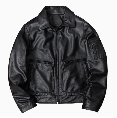 Rakuten - 秋冬 新品 A2　レトロ　本革 牛革　バイクジャケット　メンズライダースジャケット 革ジャン S～5XL　黒