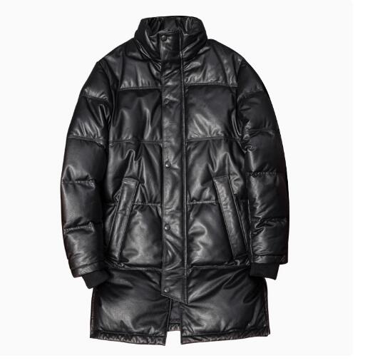 冬新品レトロ暖かい本革牛革メンズラ...