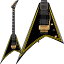 Jackson MJ Series Rhoads RR24MG (Black with Yellow Pinstripes/Ebony Fingerboard)