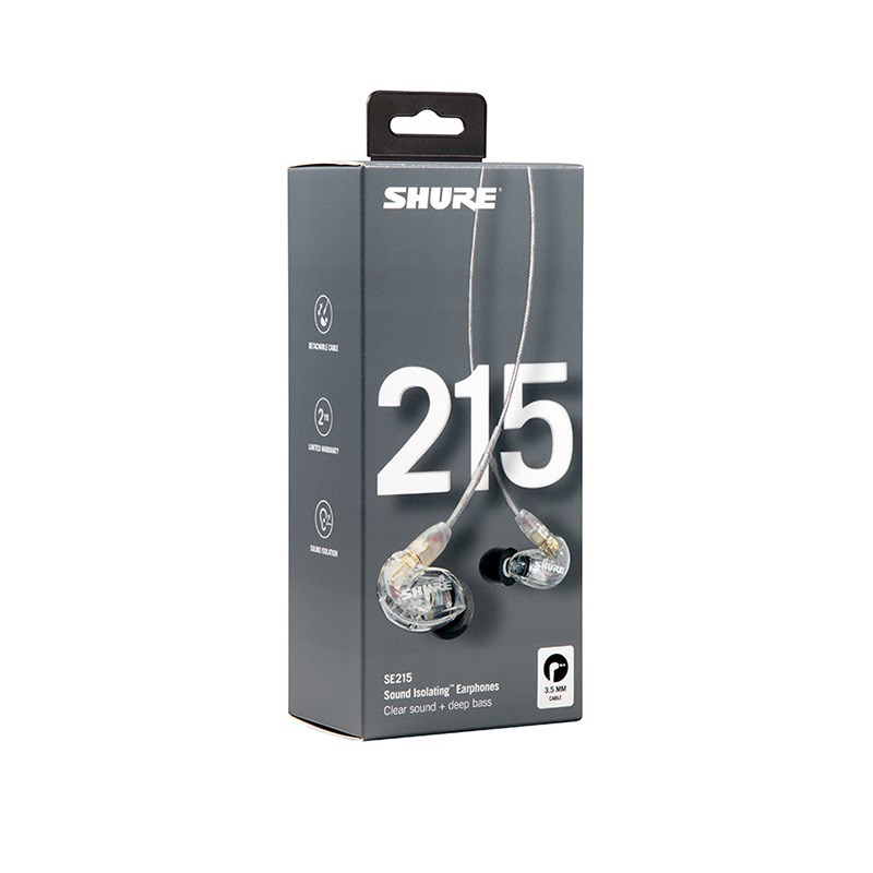 SHURE イヤホン SHURE 【シュアGWセール(～5/16まで)】【デジタル楽器特価祭り】SE215-CL-A(クリア)(SE215CL-A)(国内正規品・2年間保証)