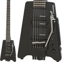 STEINBERGER Spirit Guitar Collectionハイコストパフォーマンス・スタインバーガースピリット・シリーズ！往年のスタインバーガーのスタイルに則り、さらにはコストパフォーマンスをも実現させた「スピリット」。超一流プレイヤーたちに愛され続け、今なおギターフリークの絶大な支持を受けております。こちらの「GT-Pro Deluxe」はファンの間で「弁当箱」と称されるコンパクトなボディとヘッドレススタイルの組み合わせで最も「スタインバーガー」らしい逸品。3ピースメイプルネックにバスウッドボディを採用したセットネック構造となっております。一見、座奏時には不安定に思えるかもしれませんが、膝上で安定するようにサポートしてくれる折り畳みプレートが装着されており、シーンを問わず活躍してくれます。幅広いサウンドを実現するオリジナルピックアップによるH-S-Hレイアウトと、アーム未使用時にはブリッジを固定できるロック機構搭載の「R-Trem」搭載で、専用弦の採用による安定性と操作性の高さは言わずもがな！！コンパクトさを生かしての日常練習のお供やPCレコーディング、ライブパフォーマンスと個性と実用性を兼ね備え応えてくれる、ギタリストなら一度は手にしたい逸品です！※画像はサンプルです。製品の特性上、木目・色合いは1本1本異なります。※製品の仕様は予告なく変更になる場合がございます。ご了承下さい。Finish: GlossNeck Material: 3-pc Hard MapleBody Material: PoplarNeck Shape Options: 1960's SlimTaper; D profileFingerboard Radius: 14Frets: 24; Medium-JumboScale Length: 25.5Zero Nut Width: 1.62512th Fret Width: 2.04Bridge: Locking R-Trem Tremolo SystemSaddle Material: SteelBridge String Spacing: 0.42Tuning System: Patented 40:1 Ratio Direct-PullNeck Pickup: Steinberger HB-2Middle Pickup: Steinberger SC-1Bridge Pickup: Steinberger HB-1Controls: Master Volume， Master Tone， 5-Way Pickup SelectorHardware: BlackOutput Jack: Premium 1/4 Barrel-StyleOther: Fold Down/Up Leg Rest専用ソフトケース付属イケベカテゴリ_ギター_エレキギター_STEINBERGER_新品 JAN:4580228715031 登録日:2022/01/14 エレキギター スタインバーガー