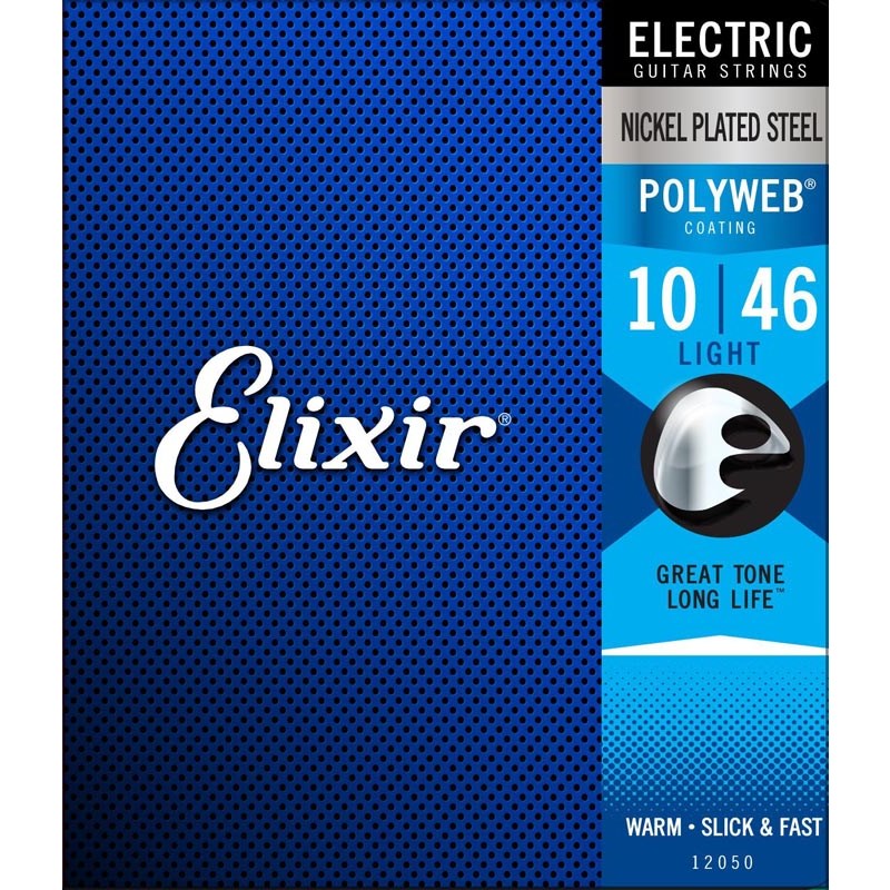 ELIXIR Electric Nickel Plated Steel with POLYWEB Coating #12050 (Light/10-46)