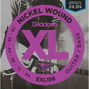 D’Addario Nickel Wound Guitar/Bass Strings EXL156 Fender Bass VI用