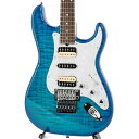 Tfs Guitars ST-22R Custom 5A Grade Quilt Top (Caribbean Blue) #SN/032532 yz